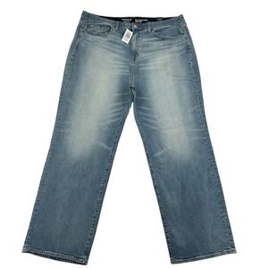 Torrid Women 22 Tall High Rise Baggy Straight Jeans Classic Denim Dirty Martini